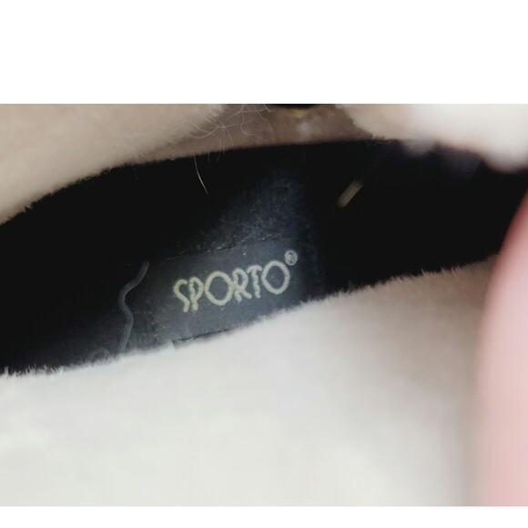 SPORTO CANDICE SHERPA LINED HEELED FAUX LEATHER BROWN BOOTS, SZ 7 - Picture 15 of 16